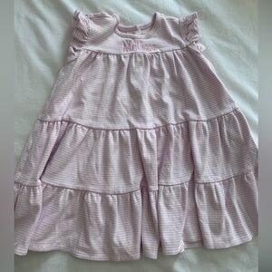 Melissa Pink Striped Ruffle Kids Dress